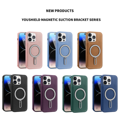 For iPhone 12 / 12 Pro MagSafe Magnetic Holder Phone Case(Pink) - iPhone 12 / 12 Pro Cases by buy2fix | Online Shopping UK | buy2fix