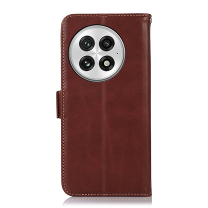 For OnePlus Nord 13 Magnetic Crazy Horse Texture Genuine Leather RFID Phone Case(Brown) - OnePlus Cases by buy2fix | Online Shopping UK | buy2fix