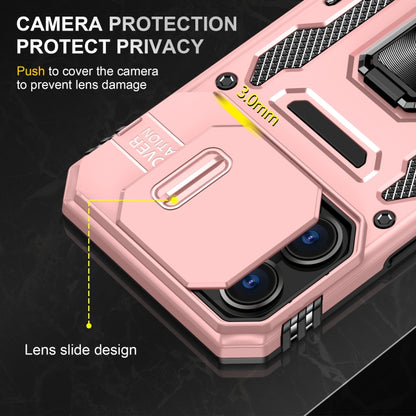 For iPhone 16 Pro Max Armor PC + TPU Camera Shield Phone Case(Rose Gold) - iPhone 16 Pro Max Cases by buy2fix | Online Shopping UK | buy2fix