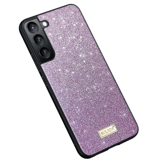 For Samsung Galaxy S25 5G SULADA Glittery TPU Hybrid Handmade Leather Phone Case(Purple) - Galaxy S25 5G Cases by SULADA | Online Shopping UK | buy2fix