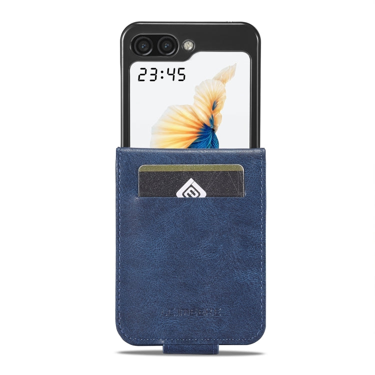 For Samsung Galaxy Z Flip5 LC.IMEEKE RFID Anti-theft Leather Phone Case(Blue) - Galaxy Z Flip5 Cases by LC.IMEEKE | Online Shopping UK | buy2fix