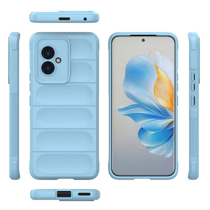 For Honor 100 5G Magic Shield TPU + Flannel Phone Case(Light Blue) - Honor Cases by buy2fix | Online Shopping UK | buy2fix