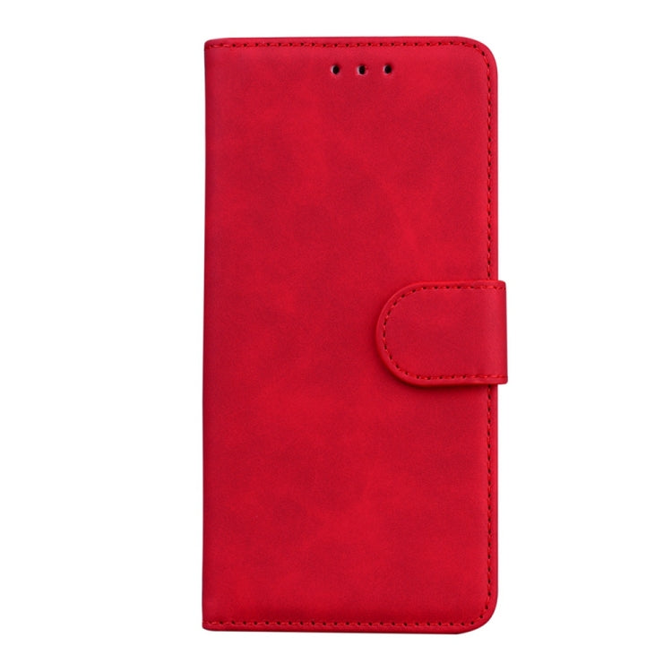 For Motorola Edge 2024 Skin Feel Pure Color Flip Leather Phone Case(Red) - Motorola Cases by buy2fix | Online Shopping UK | buy2fix