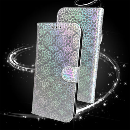 For iPhone 16 Colorful Magnetic Buckle Leather Phone Case(Silver) - iPhone 16 Cases by buy2fix | Online Shopping UK | buy2fix