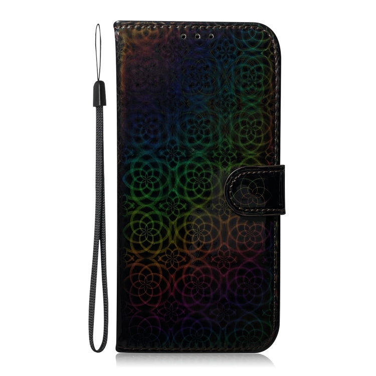 For Motorola Moto G Power 5G 2024 Colorful Magnetic Buckle Leather Phone Case(Black) - Motorola Cases by buy2fix | Online Shopping UK | buy2fix