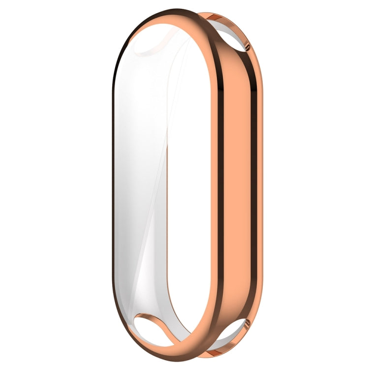 For Xiaomi Mi Band 8 Full Coverage TPU Electroplating Watch Protective Case(Rose Gold) - Watch Cases by buy2fix | Online Shopping UK | buy2fix