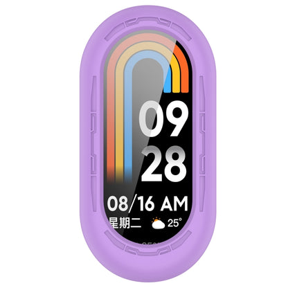 For Xiaomi Mi Band 8 Pure Color Silicone Watch Protective Case(Purple) - Watch Cases by buy2fix | Online Shopping UK | buy2fix