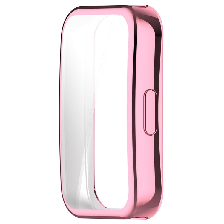 For Huawei Band 8 Full Coverage TPU Electroplating Watch Protective Case(Pink) - Watch Cases by buy2fix | Online Shopping UK | buy2fix