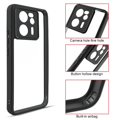 For Xiaomi Redmi K60 Ultra Frosted TPU + Transparent PC Phone Case(Black) - Redmi K60 Ultra Cases by buy2fix | Online Shopping UK | buy2fix