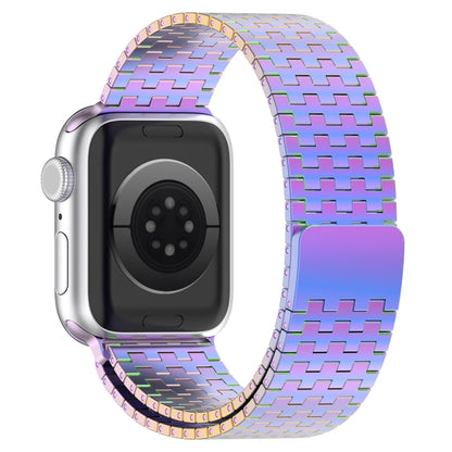 For Apple Watch Ultra 49mm Magnetic Buckle Stainless Steel Metal Watch Band(Colorful) - Watch Bands by buy2fix | Online Shopping UK | buy2fix