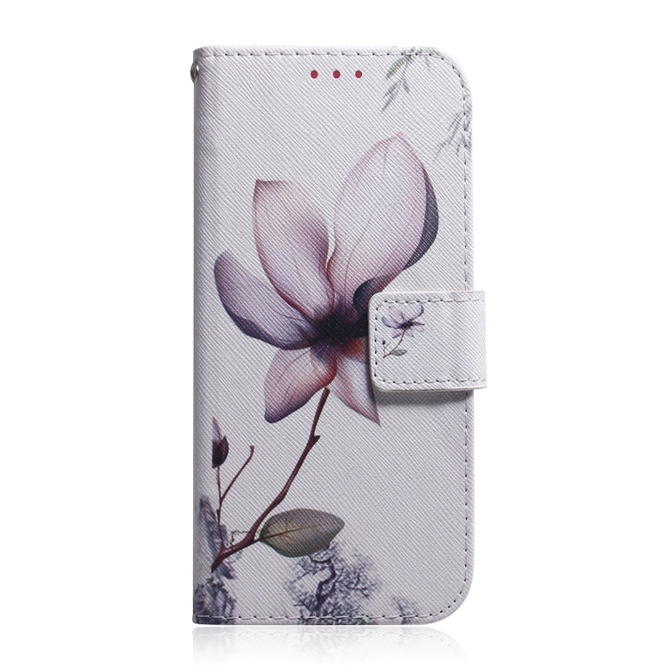 For iPhone 16 Plus Coloured Drawing Flip Leather Phone Case(Magnolia) - iPhone 16 Plus Cases by buy2fix | Online Shopping UK | buy2fix