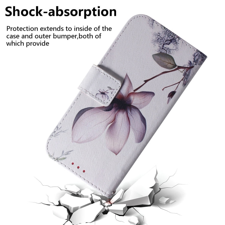 For iPhone 16 Plus Coloured Drawing Flip Leather Phone Case(Magnolia) - iPhone 16 Plus Cases by buy2fix | Online Shopping UK | buy2fix