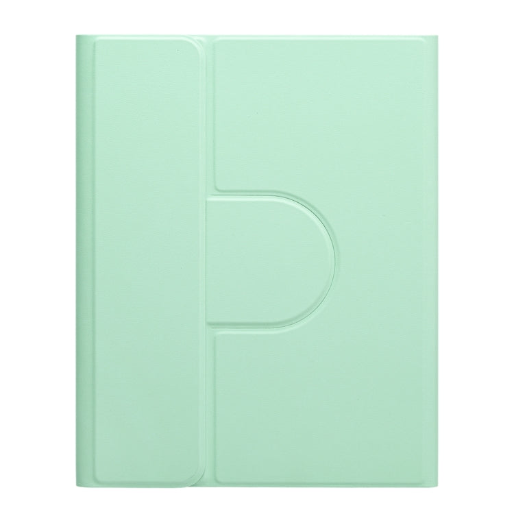 For iPad 10.2 2021 / Air 2019 Square Button 360 Degree Rotatable Bluetooth Keyboard Leather Case with Touchpad(Mint Green) - Universal by buy2fix | Online Shopping UK | buy2fix