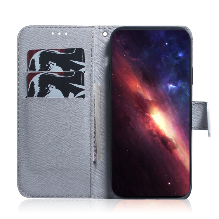 For Realme 12 5G Coloured Drawing Flip Leather Phone Case(White Wolf) - Realme Cases by buy2fix | Online Shopping UK | buy2fix