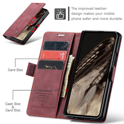 For Google Pixel Fold CaseMe 013 Multifunctional Horizontal Flip Leather Phone Case(Wine Red) - Google Cases by CaseMe | Online Shopping UK | buy2fix