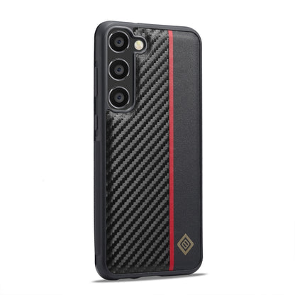 For Samsung Galaxy S23+ LC.IMEEKE 3 in 1 Carbon Fiber Texture Shockproof Phone Case(Black) - Galaxy Phone Cases by LC.IMEEKE | Online Shopping UK | buy2fix