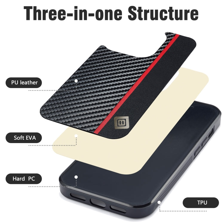 For Samsung Galaxy S23+ LC.IMEEKE 3 in 1 Carbon Fiber Texture Shockproof Phone Case(Black) - Galaxy Phone Cases by LC.IMEEKE | Online Shopping UK | buy2fix