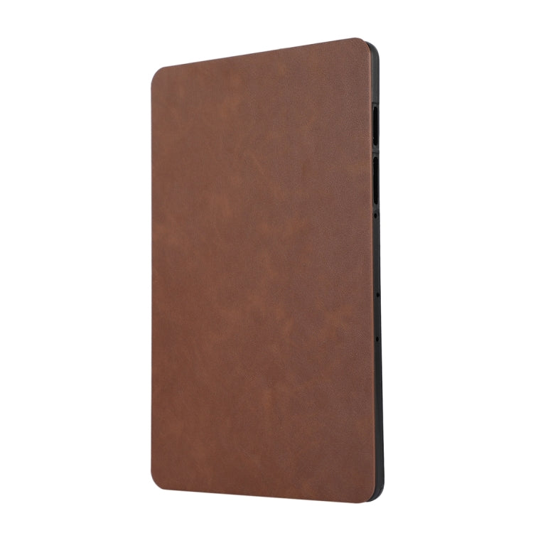 For Samsung Galaxy Tab S9 TPU Flip Tablet Protective Leather Case(Brown) - Galaxy Tab S9 Cases by buy2fix | Online Shopping UK | buy2fix