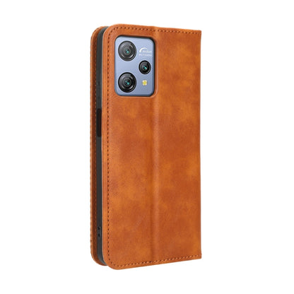 For Blackview A53 / A53 Pro Magnetic Buckle Retro Texture Leather Phone Case(Brown) - More Brand by buy2fix | Online Shopping UK | buy2fix