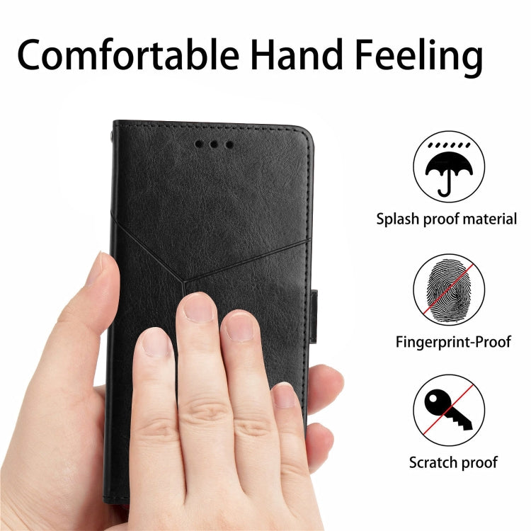 For Google Pixel 9 Y-shaped Pattern Flip Leather Phone Case(Black) - Google Cases by buy2fix | Online Shopping UK | buy2fix