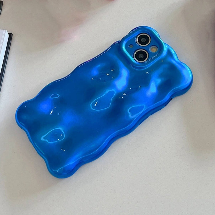 For iPhone 16 Pro Wave Bubbles TPU Phone Case(Blue) - iPhone 16 Pro Cases by buy2fix | Online Shopping UK | buy2fix