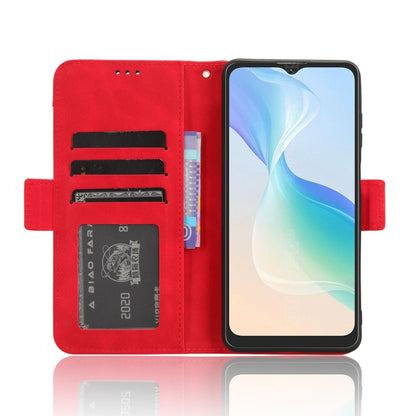 For Blackview Oscal C30 / C30 Pro Skin Feel Calf Texture Card Slots Leather Phone Case(Red) - More Brand by buy2fix | Online Shopping UK | buy2fix