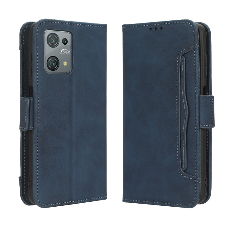 For Blackview Oscal C30 / C30 Pro Skin Feel Calf Texture Card Slots Leather Phone Case(Blue) - More Brand by buy2fix | Online Shopping UK | buy2fix