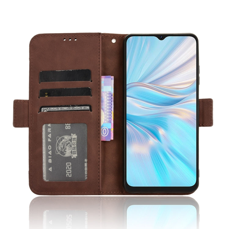 For Blackview Oscal C70 Skin Feel Calf Texture Card Slots Leather Phone Case(Brown) - More Brand by buy2fix | Online Shopping UK | buy2fix