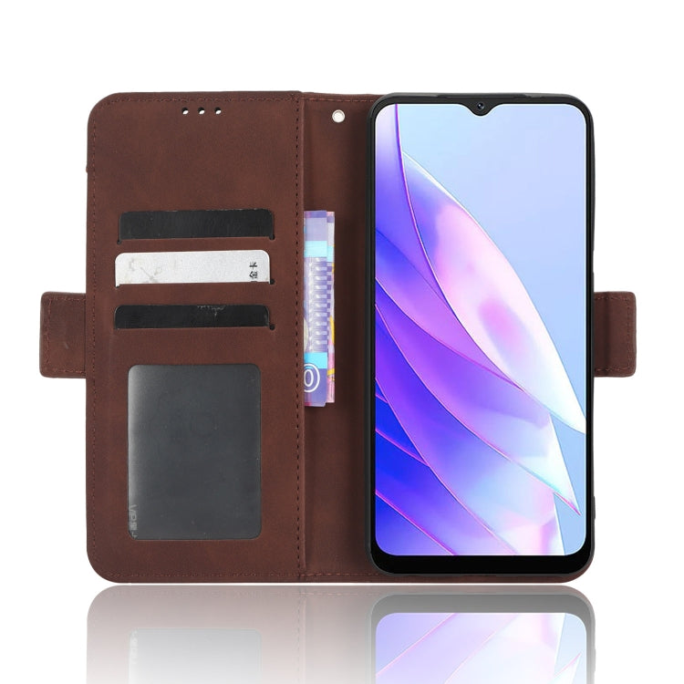 For Blackview A52 / A52 Pro Skin Feel Calf Texture Card Slots Leather Phone Case(Brown) - More Brand by buy2fix | Online Shopping UK | buy2fix