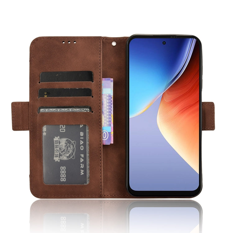 For Blackview A96 Skin Feel Calf Texture Card Slots Leather Phone Case(Brown) - More Brand by buy2fix | Online Shopping UK | buy2fix