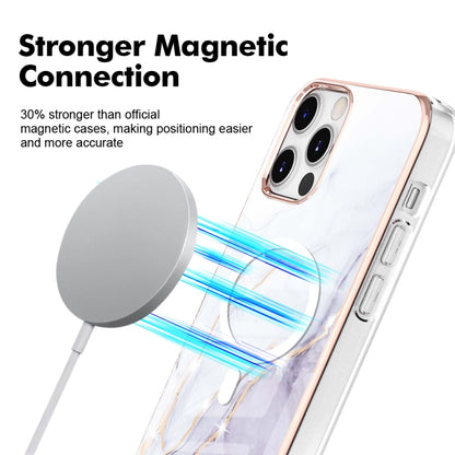 For iPhone 12 Pro Max Marble Pattern Dual-side IMD Magsafe TPU Phone Case(White 006) - iPhone 12 Pro Max Cases by buy2fix | Online Shopping UK | buy2fix