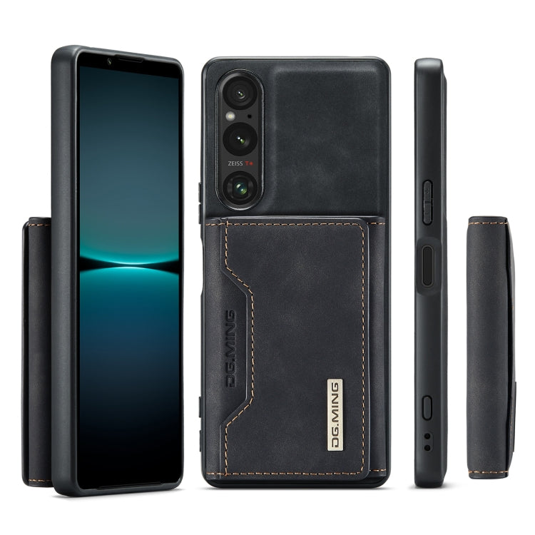 For Sony Xperia 1 VI DG.MING M2 Series 3-Fold Multi Card Bag + Magnetic Phone Case(Black) - Sony Cases by DG.MING | Online Shopping UK | buy2fix