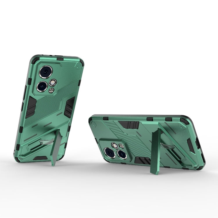 For Honor 90 GT 5G Punk Armor 2 in 1 PC + TPU Phone Case with Holder(Green) - Honor Cases by buy2fix | Online Shopping UK | buy2fix