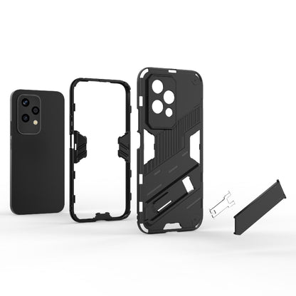 For Honor 200 Lite Global Punk Armor 2 in 1 PC + TPU Phone Case with Holder(Black) - Honor Cases by buy2fix | Online Shopping UK | buy2fix