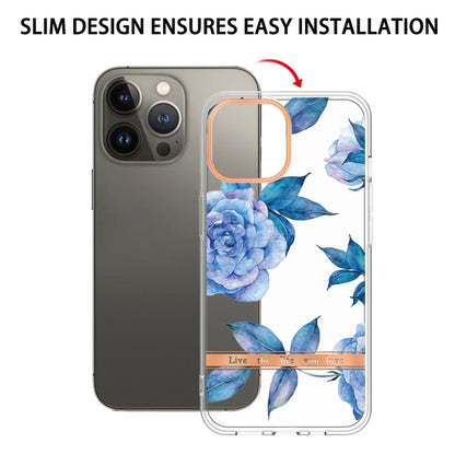 For iPhone 16 Pro Flowers and Plants Series IMD TPU Phone Case(Orchid Peony) - iPhone 16 Pro Cases by buy2fix | Online Shopping UK | buy2fix