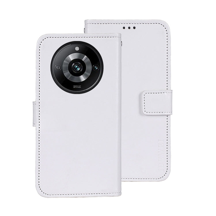 For Realme 11 Pro idewei Crazy Horse Texture Leather Phone Case with Holder(White) - Realme Cases by idewei | Online Shopping UK | buy2fix