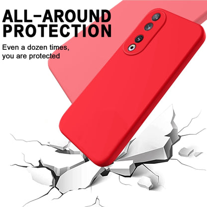 For Honor 90 Pure Color Liquid Silicone Shockproof Phone Case(Red) - Honor Cases by buy2fix | Online Shopping UK | buy2fix