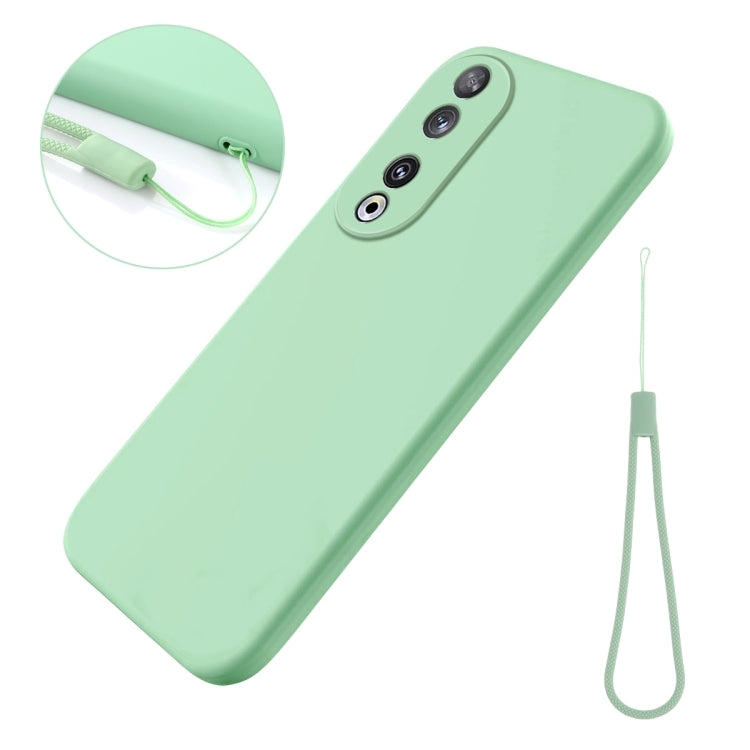 For Honor 90 Pure Color Liquid Silicone Shockproof Phone Case(Green) - Honor Cases by buy2fix | Online Shopping UK | buy2fix