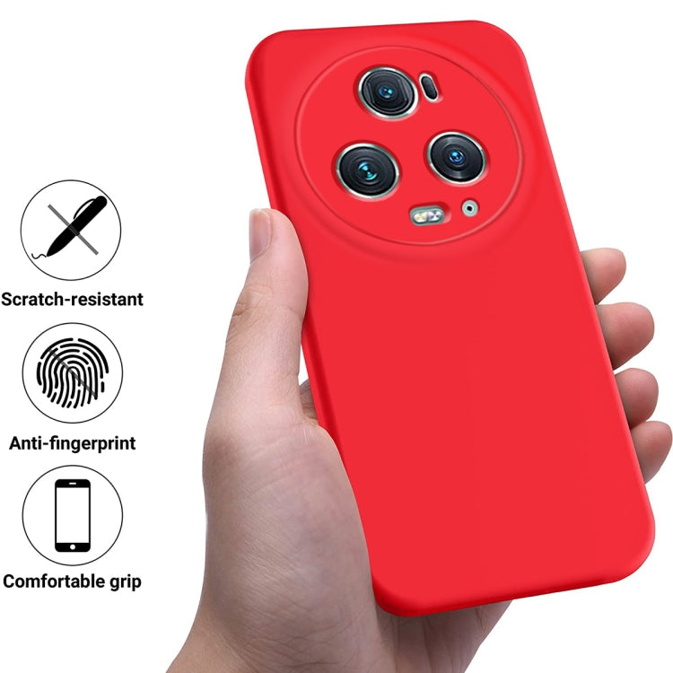 For Honor Magic5 Pro Pure Color Liquid Silicone Shockproof Phone Case(Red) - Honor Cases by buy2fix | Online Shopping UK | buy2fix