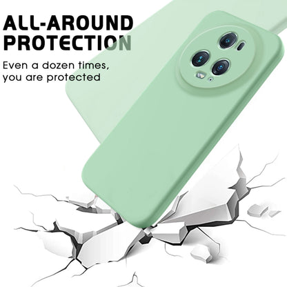 For Honor Magic5 Pro Pure Color Liquid Silicone Shockproof Phone Case(Green) - Honor Cases by buy2fix | Online Shopping UK | buy2fix