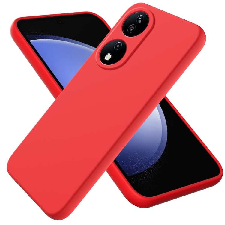 For Honor 90 Smart Pure Color Liquid Silicone Shockproof Phone Case(Red) - Honor Cases by buy2fix | Online Shopping UK | buy2fix