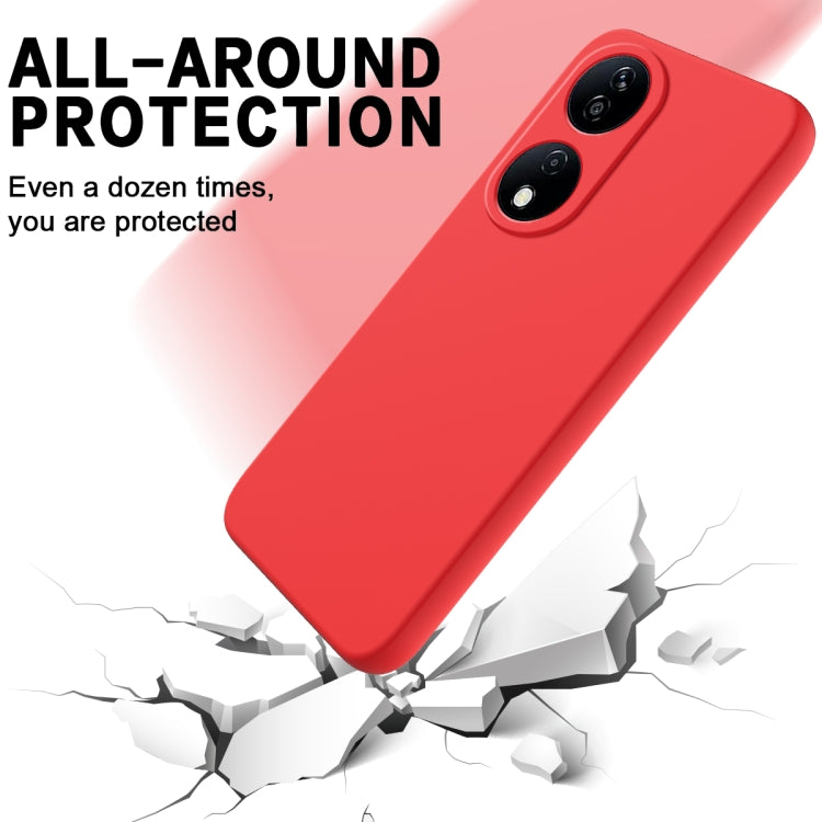 For Honor 90 Smart Pure Color Liquid Silicone Shockproof Phone Case(Red) - Honor Cases by buy2fix | Online Shopping UK | buy2fix