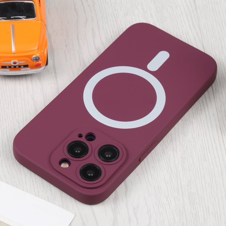 For iPhone 15 Pro Liquid Silicone Magsafe Phone Case(Wine Red) - iPhone 15 Pro Cases by buy2fix | Online Shopping UK | buy2fix