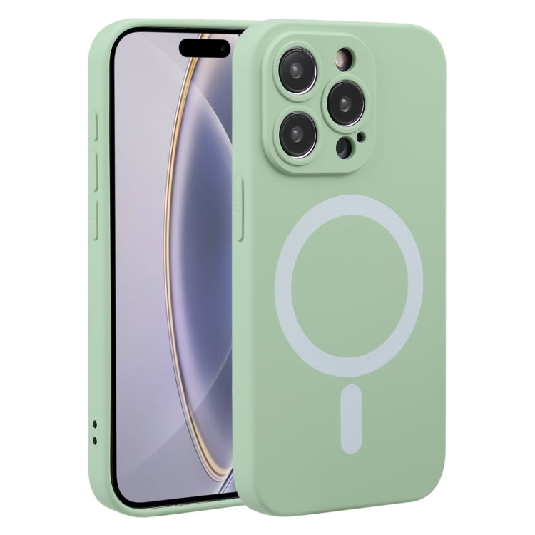 For iPhone 16 Pro Liquid Silicone Magsafe Phone Case(Green) - iPhone 16 Pro Cases by buy2fix | Online Shopping UK | buy2fix