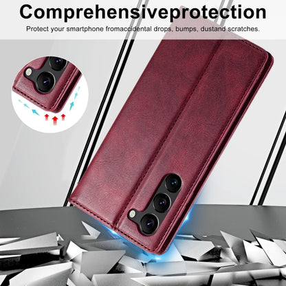 For Samsung Galaxy S24+ LC.IMEEKE RFID Anti-theft Leather Phone Case(Red) - Galaxy S24+ 5G Cases by LC.IMEEKE | Online Shopping UK | buy2fix