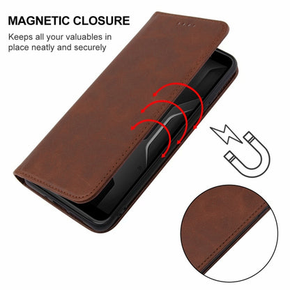 For Ulefone Armor X12 Magnetic Closure Leather Phone Case(Brown) - Ulefone Cases by buy2fix | Online Shopping UK | buy2fix