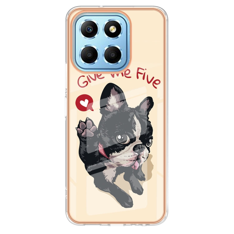 For Honor X8 5G / X6 4G Electroplating Marble Dual-side IMD Phone Case(Lucky Dog) - Honor Cases by buy2fix | Online Shopping UK | buy2fix