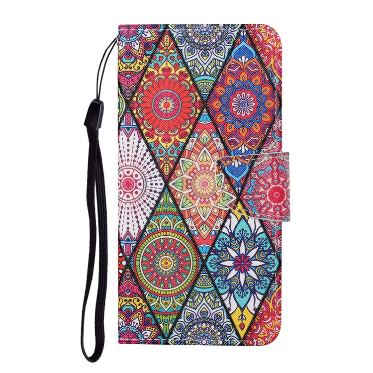 For iPhone 16 Plus 3D Colored Drawing Flip Leather Phone Case(Rhombus Totem) - iPhone 16 Plus Cases by buy2fix | Online Shopping UK | buy2fix