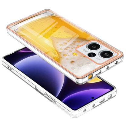 For Xiaomi Poco F5 / Redmi Note 12 Turbo Electroplating Marble Dual-side IMD Phone Case(Draft Beer) - Xiaomi Cases by buy2fix | Online Shopping UK | buy2fix