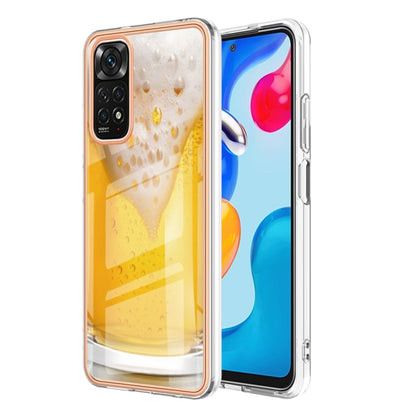 For Xiaomi Redmi Note 11s / Note 11 4G Electroplating Marble Dual-side IMD Phone Case(Draft Beer) - Xiaomi Cases by buy2fix | Online Shopping UK | buy2fix